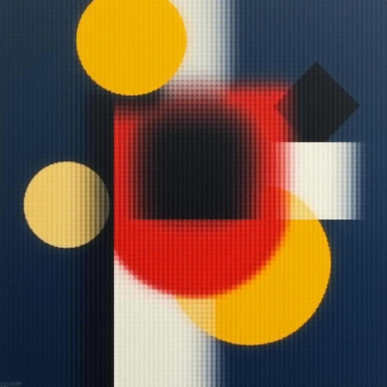 Abstract geometric Bauhaus composition